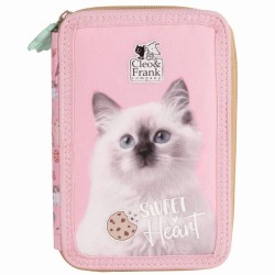 Penar copii echipat cu două compartimente pentru fete, CAT, roz-(Cleo & Frank)
