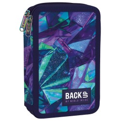 Penar fetiță cu două compartimente, echipat cu rechizite, BackUp, model Ice Blue