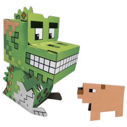 Pictură după numere cu o figurină dragon 3D- Kidea