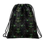 Rucsac tip sac cu șnur băieți, model green hologram