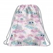 Rucsac tip sac cu șnur fete, model galactic cu pisică