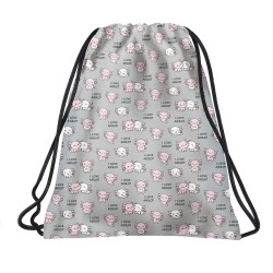 Rucsac tip sac cu șnur fete, model I love myself
