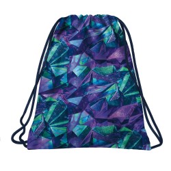 Rucsac tip sac cu șnur, model Geometric ice blue