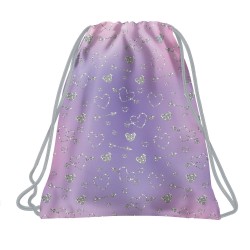Rucsac tip sac cu șnur, model inimioară