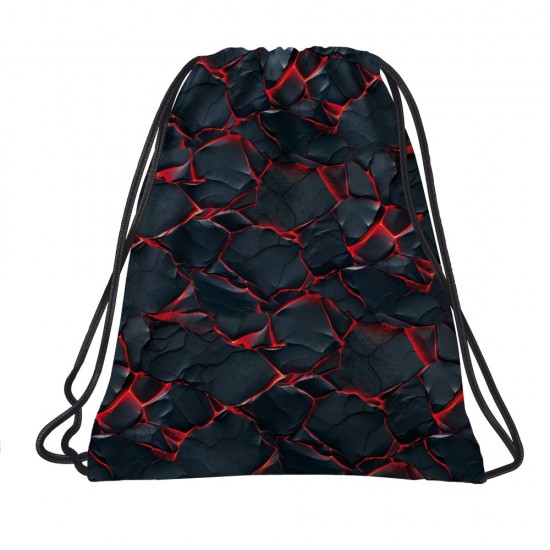Rucsac tip sac cu șnur, model lavă