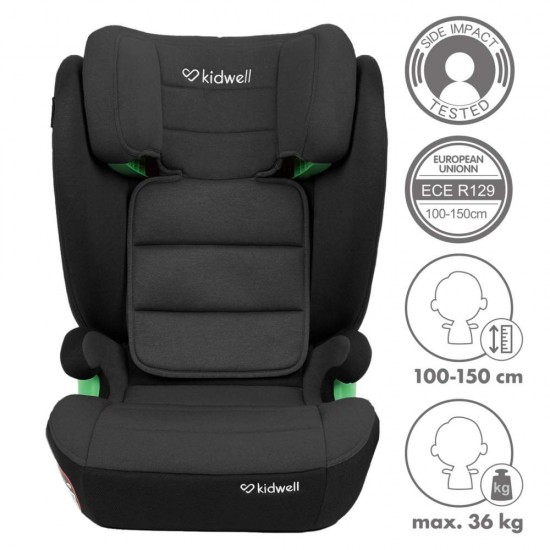 Scaun auto copii cu Isofix 15-36 Kg Kidwell Weston - Gri negru