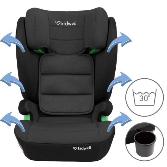 Scaun auto copii cu Isofix 15-36 Kg Kidwell Weston - Gri negru