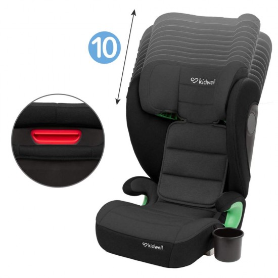 Scaun auto copii cu Isofix 15-36 Kg Kidwell Weston - Gri negru