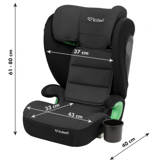 Scaun auto copii cu Isofix 15-36 Kg Kidwell Weston - Gri negru