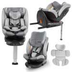 Scaun auto cu ISOFIX Kidwell Gocar, grupa de vârsta 40-135 cm, i-Size – gri