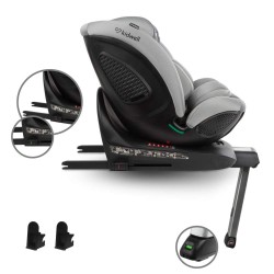Scaun auto cu ISOFIX Kidwell Gocar, grupa de vârsta 40-135 cm, i-Size – gri
