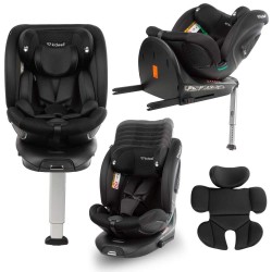 Scaun auto cu ISOFIX Kidwell Gocar, grupa de vârsta 40-135 cm, i-Size – negru