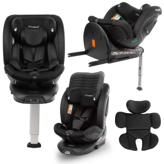 Scaun auto cu ISOFIX Kidwell Gocar, grupa de vârsta 40-135 cm, i-Size – negru