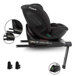 Scaun auto cu ISOFIX Kidwell Gocar, grupa de vârsta 40-135 cm, i-Size – negru