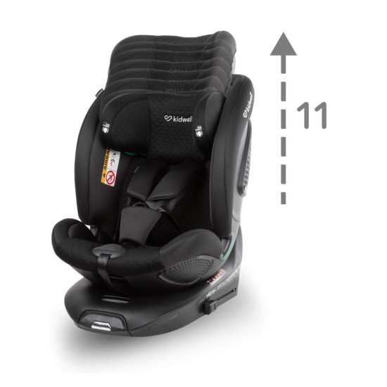 Scaun auto cu ISOFIX Kidwell Gocar, grupa de vârsta 40-135 cm, i-Size – negru