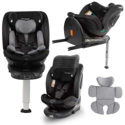 Scaun auto cu ISOFIX Kidwell Gocar, grupa de vârsta 40-135 cm, i-Size – negru gri