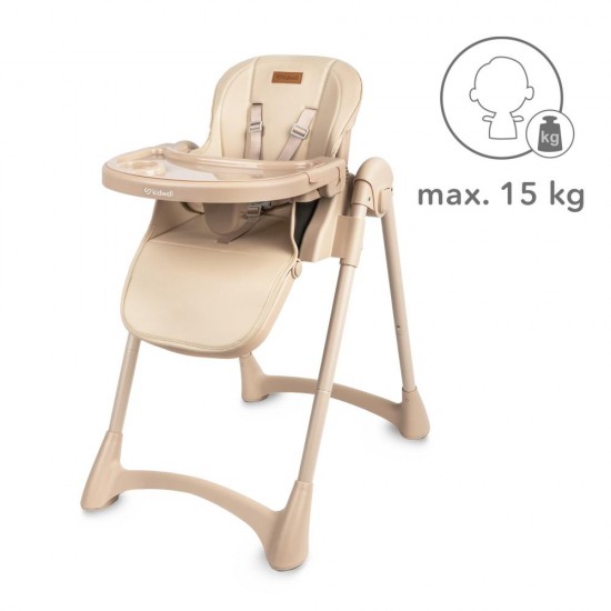 Scaun de masă Kidwell FORTO – pliabil, cu înălțime reglabilă, bej