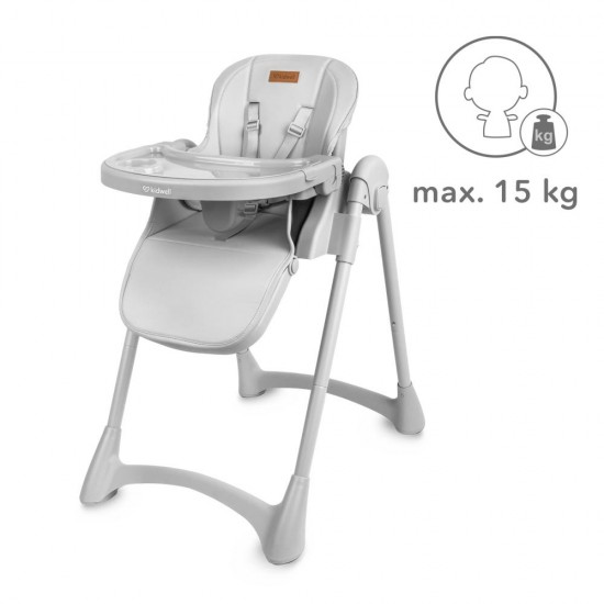 Scaun de masă Kidwell FORTO – pliabil, cu înălțime reglabilă, gri