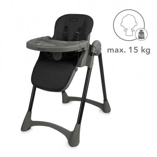 Scaun de masă Kidwell FORTO – pliabil, cu înălțime reglabilă, negru/gri