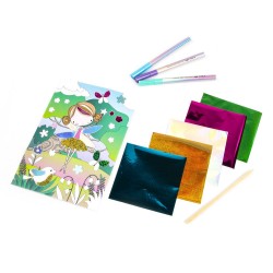 Set creativ Kidea Magic World cu autocolante cu sclipici - zâne