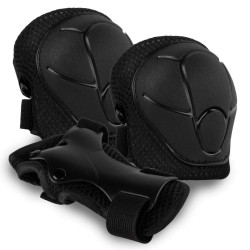 Set de protectie Kidwell Trix, genunchiere, cotiere si palme, marime M, negru