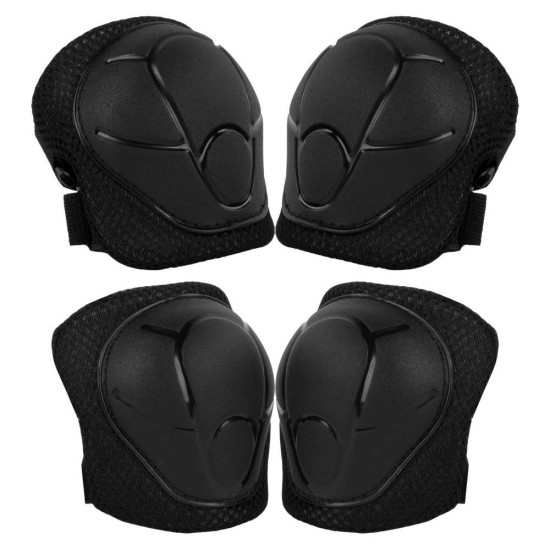 Set de protectie Kidwell Trix, genunchiere, cotiere si palme, marime M, negru