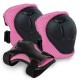 Set de protectie Kidwell Trix, genunchiere, cotiere si palme, marime M, roz