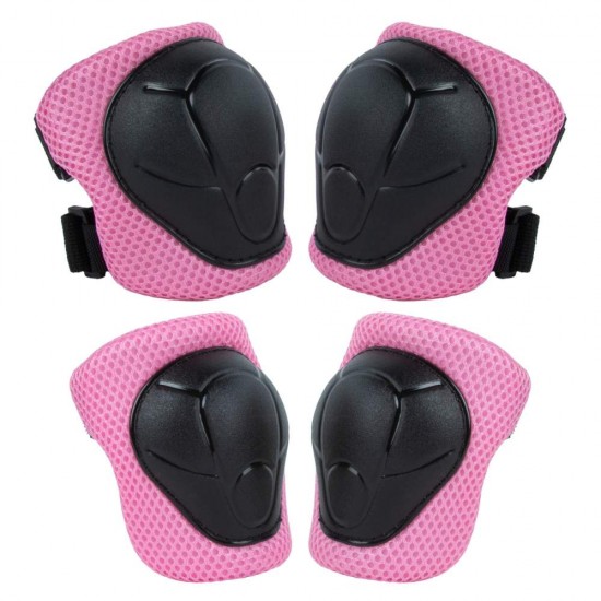 Set de protectie Kidwell Trix, genunchiere, cotiere si palme, marime M, roz