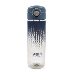 Sticlă apă copii, recipient plastic 600ml, BackUp, albastru-gri