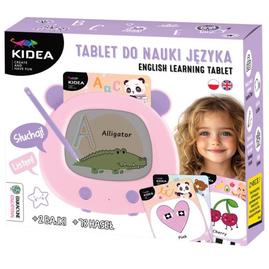 Tabletă Kidea pentru învățarea limbilor străine, roz