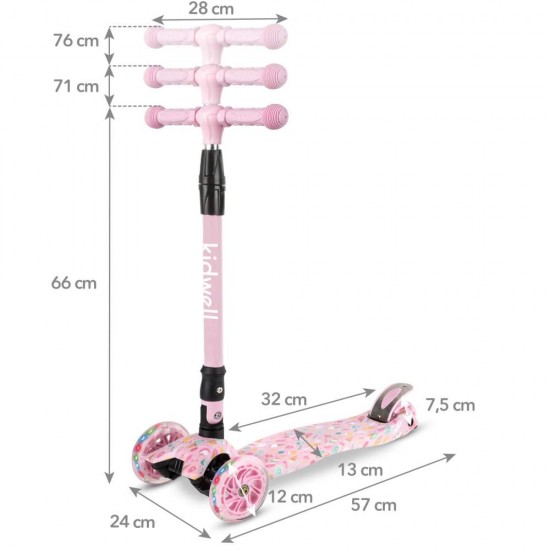 Trotinetă copii Kidwell Vento 3 ani, candy