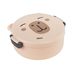 Cutie rotundă pentru prânz, cu ursuleți, maro