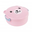Cutie rotundă pentru prânz, cu ursuleți, roz