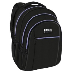 Ghiozdan copii, 3 compartimente,model Black Simple Mov BackUp