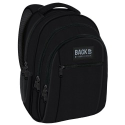Ghiozdan copii, 3 compartimente,model Black Simplu BackUp