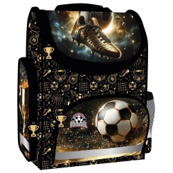 Ghiozdan ergonomic pentru băieți - model Golden Ball, fotbal - Derform