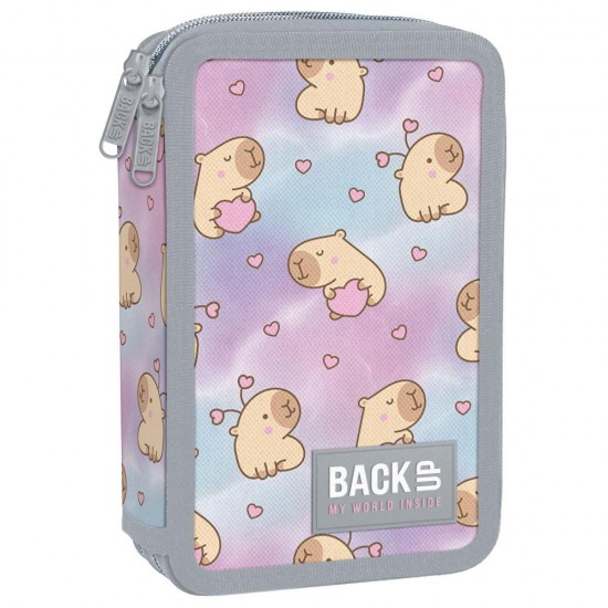 Penar cu două compartimente, echipat cu rechizite, model Capibara - BackUp