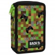 Penar cu două compartimente, echipat cu rechizite model Minecraft Pixel - BackUp