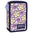 Penar cu trei compartimente, echipat cu rechizite model Bunny Bloom Flori 3D - BackUp,