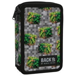 Penar cu trei compartimente, echipat cu rechizite model Creative Pixels 3D - BackUp,