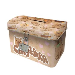 Pușculiță pentru fete cu lacăt, model Capibara - Derform