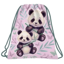 Rucsac tip sac cu șnur fete, model Panda - Derform