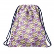 Rucsac tip sac cu șnur, model Bunny Bloom Flori 3D - BackUp