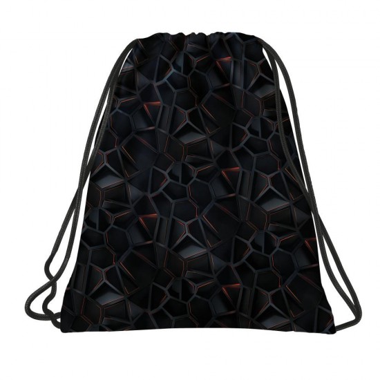 Rucsac tip sac cu șnur, model Cyber Black - BackUp