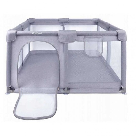 Loc de joacă copii tip țarc 130x130, model Kidwell Fanko - gri