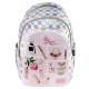 Ghiozdan ergonomic, cu 3 compartimente - model Little Dreamers - Backup, 3 în 1