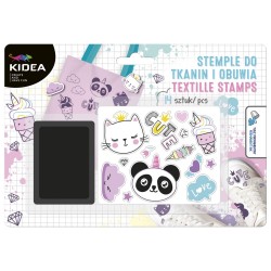 Set de 14 ștampile pentru decorarea țesăturilor și pantofilor - Kidea