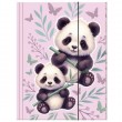 Dosar documente din carton, A4, închidere cu elastic, model Panda