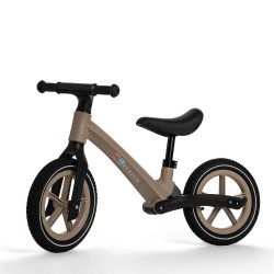 Bicicletă fără pedale Bebego Aero cu roți gonflabile, gri-bej