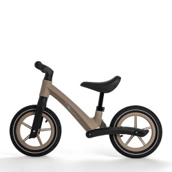 Bicicletă fără pedale Bebego Aero cu roți gonflabile, gri-bej